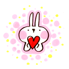 A shy but colorful rabbit stickers