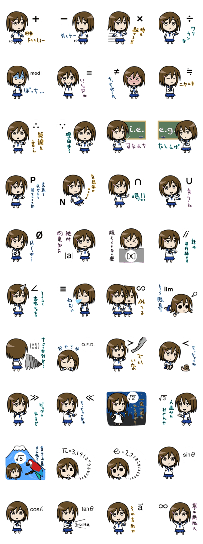 Shigune Masu the Mathematical sign girl