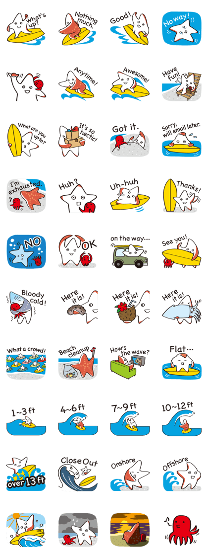 Starfish is good surfer ! Starfish is good surfer !