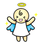 Mischievous angel sticker