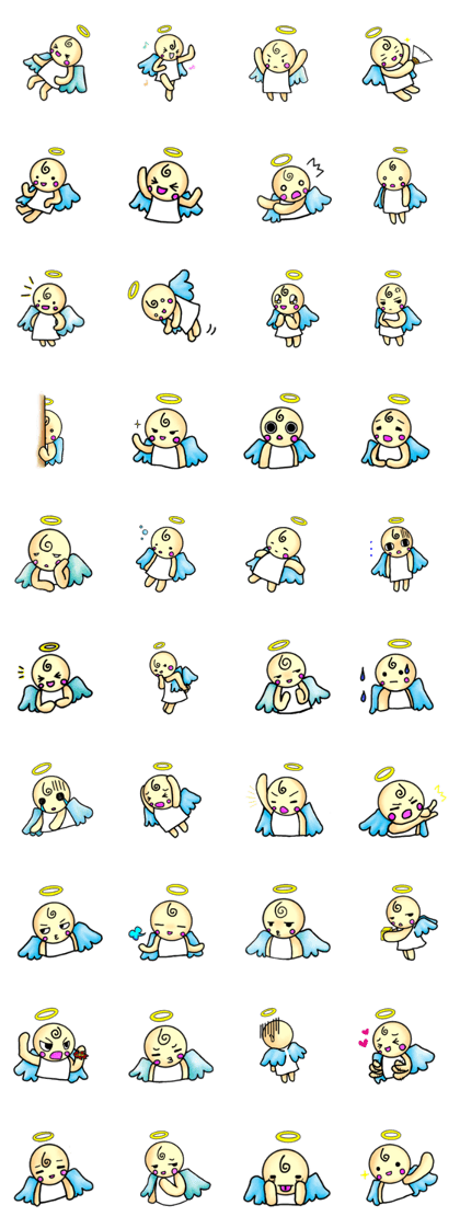 Mischievous angel sticker