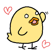 a chick sticker (name is piyosi)