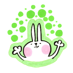 A shy but colorful rabbit stickers 2