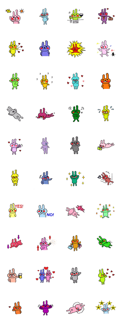 Colorful Rabbit-chan Colorful Rabbit-chan