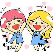 Nick and Ozawa friends stamp