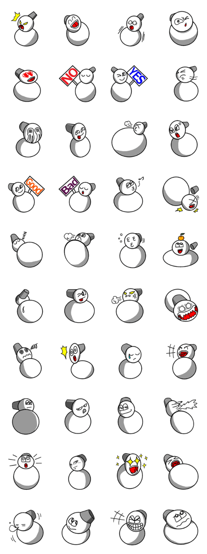 Snowman stickers