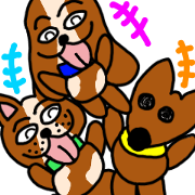 Bichiguson & Happy & Mashu sticker Bichiguson & Happy & Mashu sticker