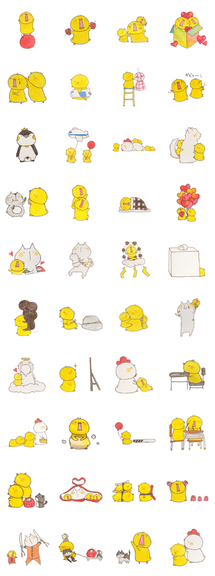 The chick of laid-back face