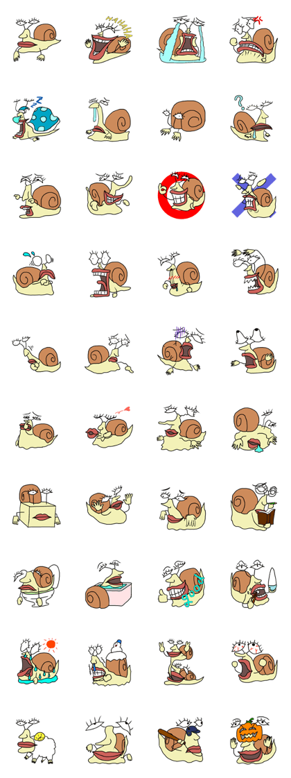 loose character of snail loose character of snail