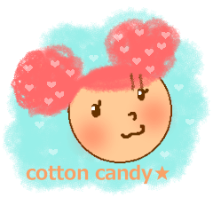 the girl such as the cotton candy