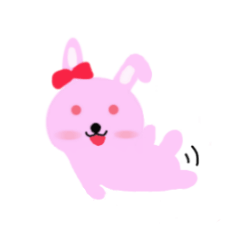 round pink rabbit