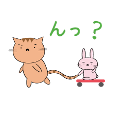 cute cat&rabbit Sticker3