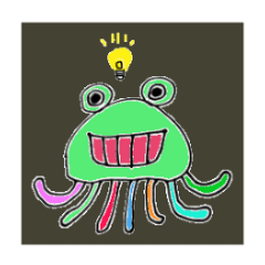 Alien from colorful star!