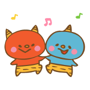 A red ogre and blue ogre