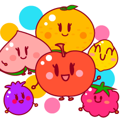 Cute fruits friends