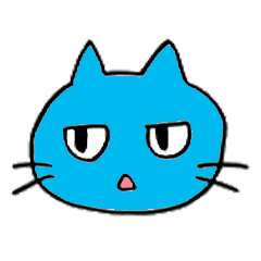 Blue-Cat Sticker 3