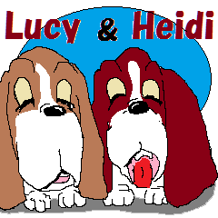 Very cute sisters of Basset Hound.