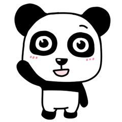 Panda with square face