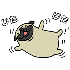 Japanese pug stickers