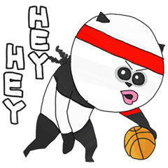 パンダのバスケットボール