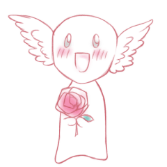 Angel-like Rakugaki Sticker