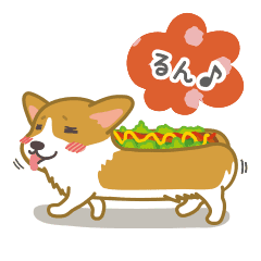 ホットドッグコーギー Line スタンプ Line Store ホットドッグコーギー Line スタンプ Line Store
