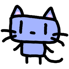 Square Blue Cat