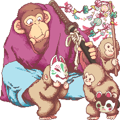Animation SAMURAI Chimpanzee in THA