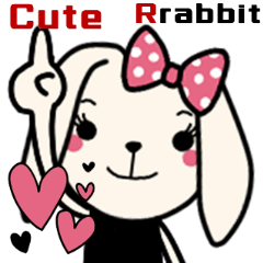 Cute Funny Happy Girly Rabbit Sticker