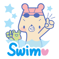 Swimming lovely bear 2