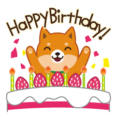 柴犬「ムサシ」誕生日＆年中行事スタンプ