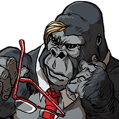 Office worker gorilla