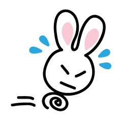 White rabbit  Sticker
