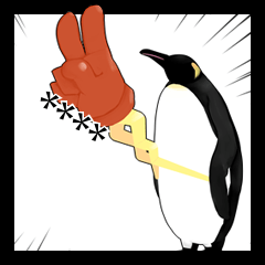 Penguin tweets : custom (horizontally)