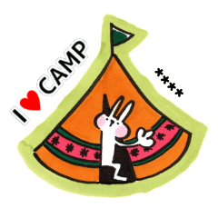 colorful rabbit stickers in camp
