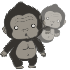 so cute gorilla Convey feelings sticker2
