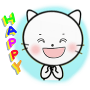 White cat stickers <Shiro Neko>