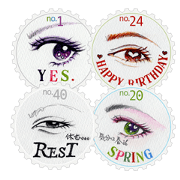 Stamp of eyes  [CIRCLE]