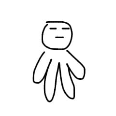 Ugly hand drawing