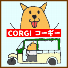 Dog Sticker CORGI chan