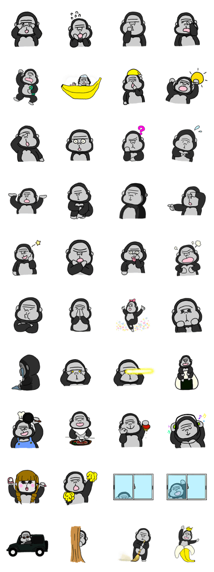 STICKER of GORILLA STICKER of GORILLA