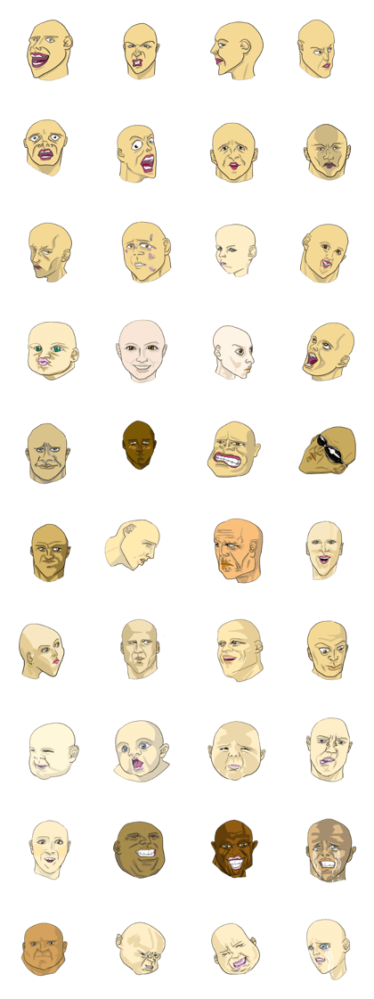 Various faces expression Sticker Various faces expression Sticker