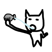 pretty white cat and pink rabbit