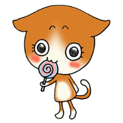 Sticker of cat to become warm feeling