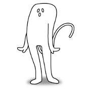 Tail was flies in white funny guy.