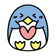 Heartwarming Penguin Sticker