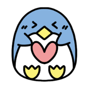 Heartwarming Penguin Sticker