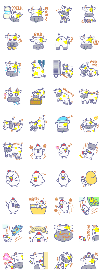 Cattle&chicken with the stellar pattern