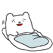 Sticker of white animal Sticker of white animal