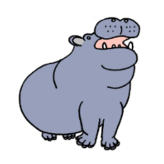 hippopotamus's sticker